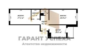 Apartamento 2 habitaciones en Brest, Bielorrusia