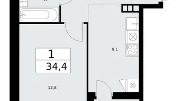 Mieszkanie 1 pokój w poselenie Sosenskoe, Rosja