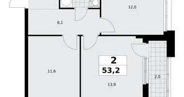 2 room apartment in Kommunarka, Russia
