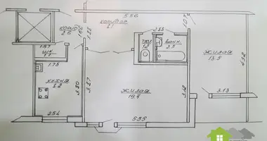 Apartamento 2 habitaciones en Lida, Bielorrusia