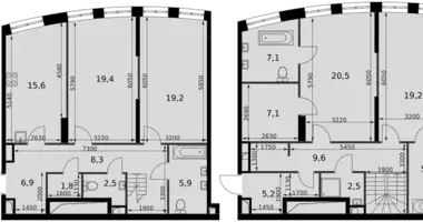 Apartamento 4 habitaciones en Moscú, Rusia