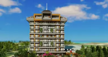 Квартира 1 спальня с балконом, с лифтом, с видом на море в Алания, Турция
