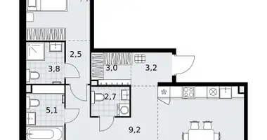 Wohnung 3 zimmer in Kommunarka, Russland