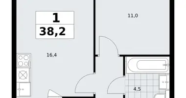1 room apartment in Troitsk, Russia