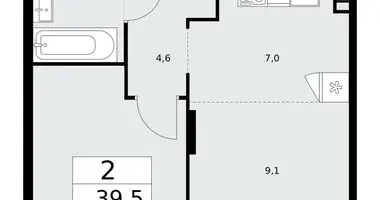 Apartamento 2 habitaciones en poselenie Desenovskoe, Rusia