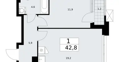 Appartement 1 chambre dans Troïtsk, Russie