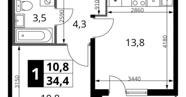 Appartement 1 chambre dans Leninsky District, Fédération de Russie