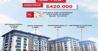 Shops in a residential complex for obtaining Turkish citizenship are for sale. in Beylikduzu, Turkey