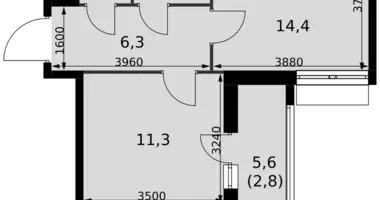 Apartamento 2 habitaciones en Razvilka, Rusia