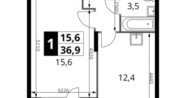 Appartement 1 chambre dans Potapovo, Fédération de Russie