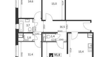 Apartamento 4 habitaciones en Nekrasovka District, Rusia