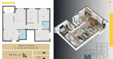 Квартира 3 спальни в Будва, Черногория