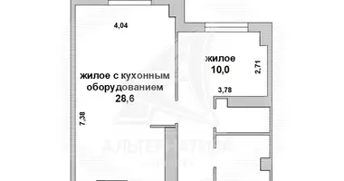 Apartamento 2 habitaciones en Pruzhany, Bielorrusia