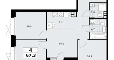 Mieszkanie 4 pokoi w poselenie Sosenskoe, Rosja