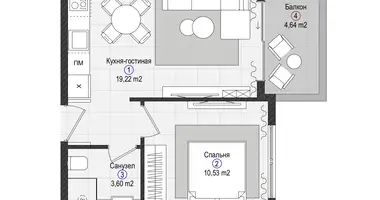 Wohnung 1 zimmer in Gazipasa, Türkei