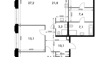 Apartamento 4 habitaciones en North-Western Administrative Okrug, Rusia