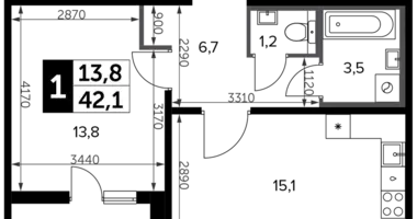 Mieszkanie 1 pokój w Leninsky District, Rosja