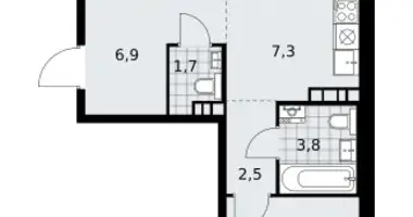 Appartement 3 chambres dans poselenie Sosenskoe, Fédération de Russie