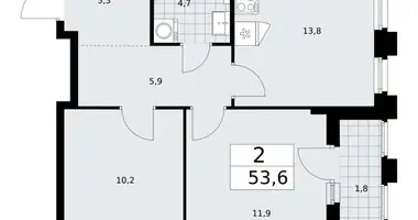 Wohnung 2 zimmer in Troizk, Russland