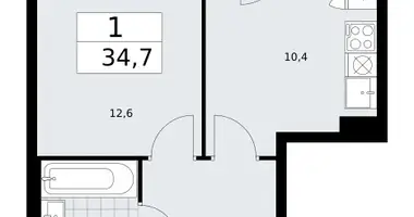 Appartement 1 chambre dans Troïtsk, Russie