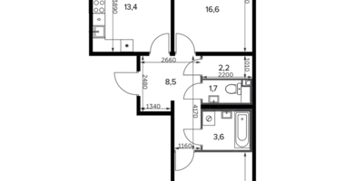 Apartamento 2 habitaciones en Leninsky District, Rusia