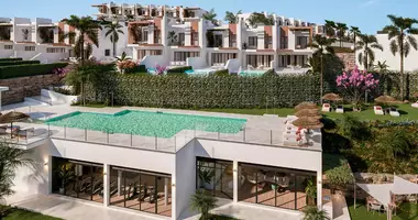 3 room townhouse with air conditioning, with sea view, with mountain view in Mijas, Spain