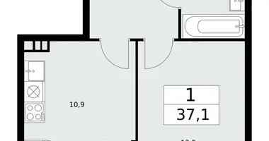 Apartamento 1 habitación en poselenie Sosenskoe, Rusia