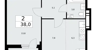 Appartement 2 chambres dans Moscou, Fédération de Russie