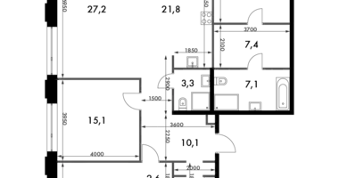 Apartamento 4 habitaciones en North-Western Administrative Okrug, Rusia