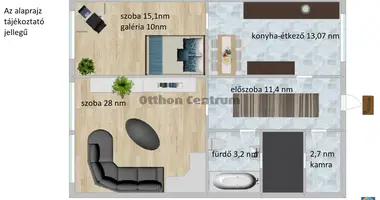 Apartamento 2 habitaciones en Budapest, Hungría