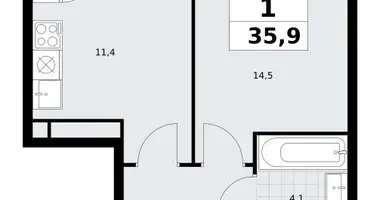 Apartamento 1 habitación en Postnikovo, Rusia