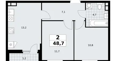 Apartamento 2 habitaciones en South-Western Administrative Okrug, Rusia