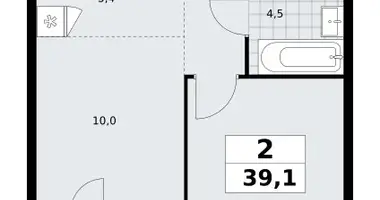 Apartamento 2 habitaciones en poselenie Sosenskoe, Rusia