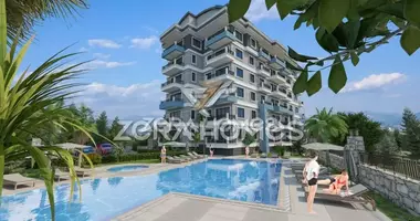 2 room apartment with swimming pool, with sauna, gym in Seki, Turkey