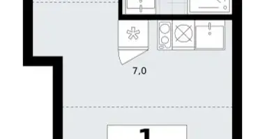 1 room apartment in Vnukovo, Russia