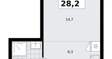 1 room apartment in Troitsk, Russia