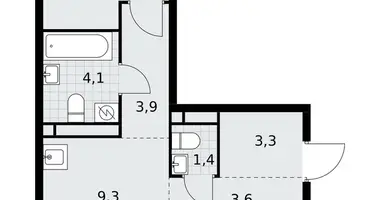 Apartamento 3 habitaciones en Postnikovo, Rusia