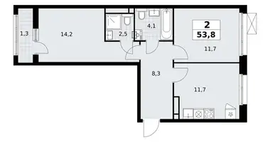 Apartamento 2 habitaciones en Postnikovo, Rusia