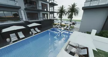 Duplex 3 bedrooms with balcony, with air conditioning, with sea view in Payallar, Turkey