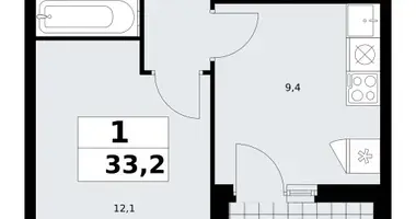 Квартира 1 комната в поселение Сосенское, Россия