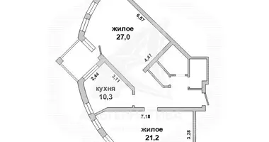 2 room apartment in Muchaviecki sielski Saviet, Belarus