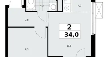 Appartement 2 chambres dans poselenie Sosenskoe, Fédération de Russie