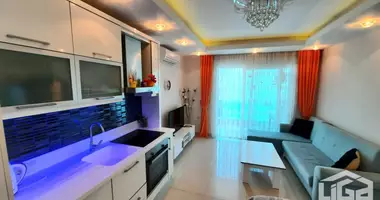 1 room studio apartment with parking, with swimming pool, with sauna in Alanya, Turkey