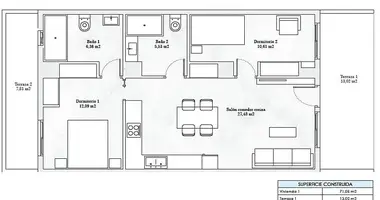 Apartamento 2 habitaciones en Torrevieja, España