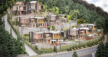 Villa Villa de 4 habitaciones con terraza, con la piscina, con  gimnasio en Mahmutlar, Turquía