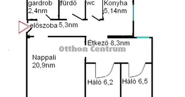 Apartamento 3 habitaciones en Budapest, Hungría