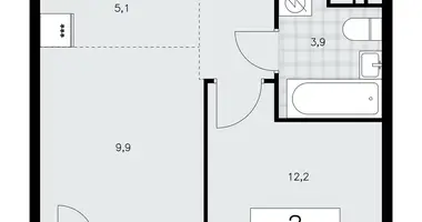 Apartamento 2 habitaciones en poselenie Sosenskoe, Rusia