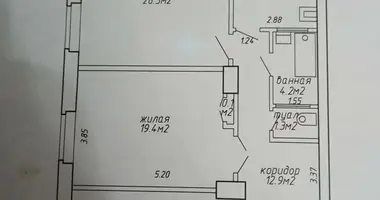 Apartamento 2 habitaciones en Minsk, Bielorrusia