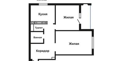 Apartamento 2 habitaciones en Minsk, Bielorrusia