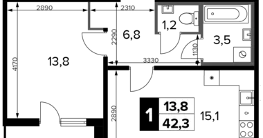 Appartement 1 chambre dans Khimki, Fédération de Russie